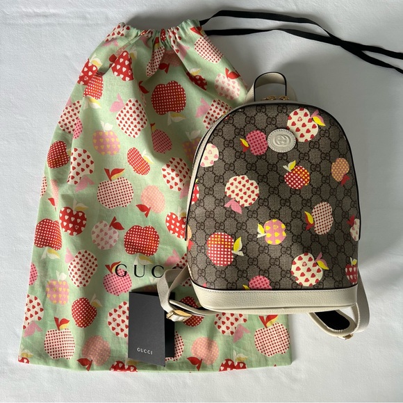 New Gucci Les Pommes Small Backpack - Picture 1 of 4